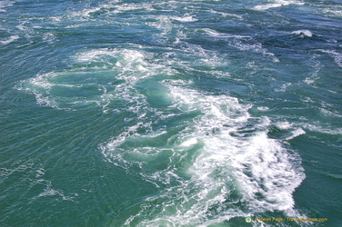 Water turbulence created by the wind